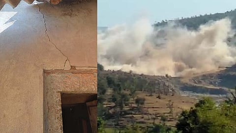 कोल्हापूर: धामणी प्रकल्पातील भूसुरुंगामुळे भिंतींना तडे, पाण्याचे स्त्रोत आटले