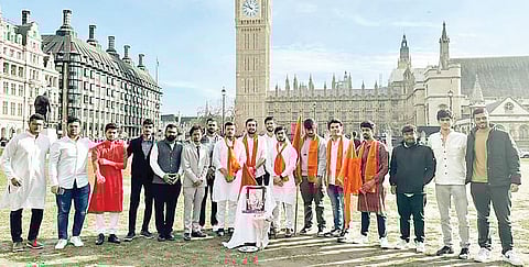 लंडनच्या संसद चौकात ‘जय शिवराय’चा गजर