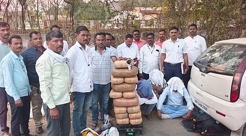 हिंगोली : औंढा नागनाथ येथे ३८ किलो पकडला गांजा; तिघांना अटक