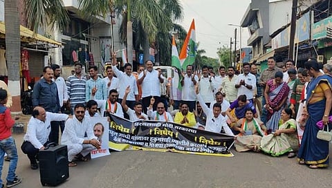 चंद्रपुरात मोदी सरकारविरोधात काँग्रेसचे जेलभरो आंदोलन