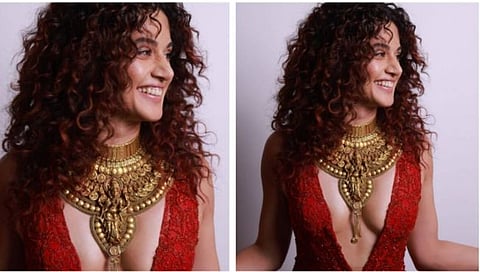 Taapsee Pannu : बोल्ड ड्रेसवर लक्ष्मीची प्रतिमा असलेला नेकलेस घातला, तापसी पन्नू विरोधात तक्रार