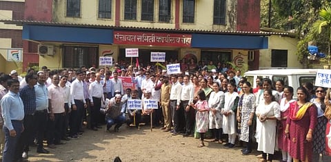 रायगड : रोहा येथे शासकीय कर्मचाऱ्यांचा जुनी पेन्शन लागू करण्यासाठी एल्गार