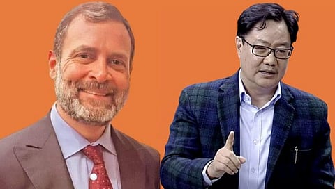 केंद्रीय मंत्री किरेन रिजिजू Vs काँग्रेस नेते राहुल गांधी