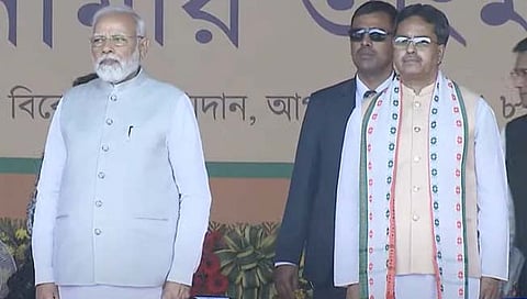 Manik Saha take Oath as Tripura CM | डेंटिस्ट ते राजकारणी! त्रिपुराच्या मुख्यमंत्रीपदी माणिक साहा दुसऱ्यांदा विराजमान