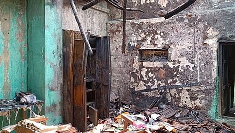 कोल्हापूर : पन्हाळ्यात शॉर्ट सर्किटने घराला आग