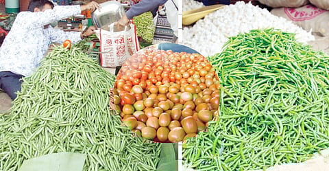 पुणे : लसूण, आले, टोमॅटो, घेवडा, हिरवी मिरची, मटार महागला
