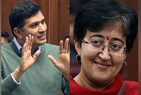 सौरभ भारद्वाज आणि अतिशी यांनी मंत्रीपदाची शपथ घेतली.