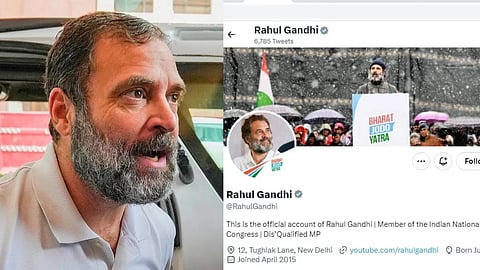 Rahul Gandhi Twitter Bio : खासदारकी रद्द झाल्याने राहुल गांधींनी बदलला ट्विटरचा बायो, लिहिले- ‘Dis’Qualified MP’
