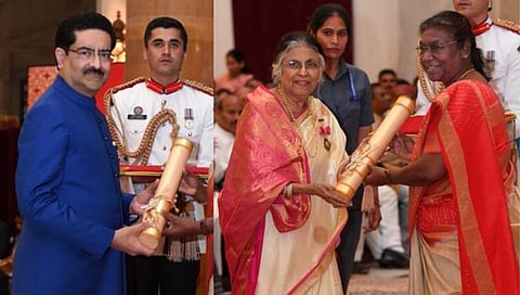 Padma Awards 2023 : राष्ट्रपतींच्या हस्ते सुमन कल्याणपूर, कुमार मंगलम यांचा पद्म भूषण पुरस्काराने गौरव