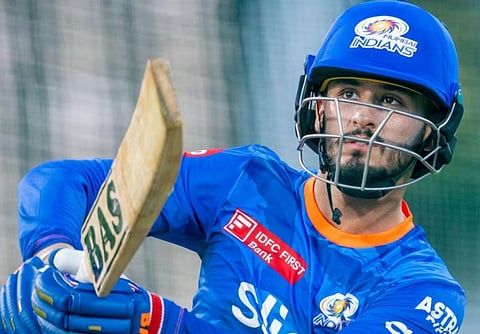 Nehal Wadhera : डेब्यू सामन्यात 101 मीटरचा षटकार! MI च्या नेहल वढेराचा धमाकेदार विक्रम