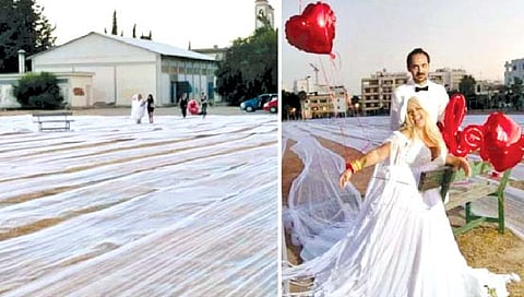 तब्बल सात हजार मीटर लांबीचा वधुवेश!