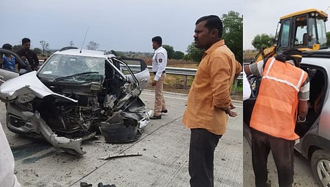 परभणी : देवगाव फाटाजवळ जेसीबी आणि चारचाकी वाहनाची समोरासमोर धडक; पाच जण जखमी