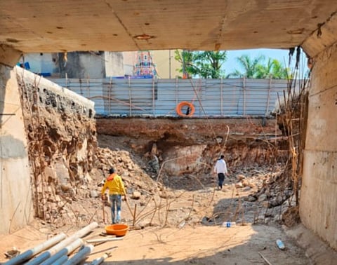 निगडीतील पादचारी भुयारी मार्गाचे काम संथगतीने