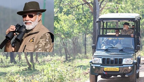 PM Modi : पीएम मोदी यांची बांदीपूर व्याघ्र प्रकल्पाला भेट