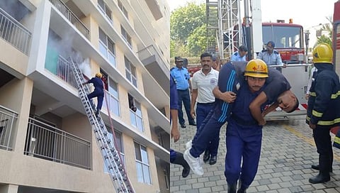 नाशिक : पंचवटीत बहुमजली इमारतीला आग लागते तेव्हा..!