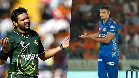 Arjun Tendulkar Troll : अर्जुन तेंडुलकरच्या गोलंदाजीवरून गदारोळ, शाहिद आफ्रिदीचं नाव चर्चेत
