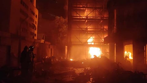 ओरियन बिझनेस पार्कला आग