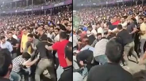 IPL चे मैदान बनले कुस्तीचा आखाडा, दिल्ली-हैदराबाद मॅचवेळी फ्री स्टाईल हाणामारी(Video)