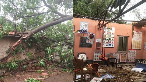 रायगड: दाभिळ, हळदुळे येथे वादळी वाऱ्यामुळे घरांचे मोठे नुकसान