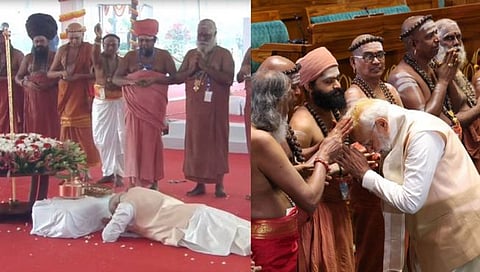 New Parliament Building Inauguration: धार्मिक पुजाविधीने संसदेच्या नवीन वास्तूचे पंतप्रधानांच्या हस्ते उद्घाटन; पंतप्रधानांनी व्यक्त केली कृतज्ञता