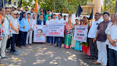 विट्यात राष्ट्रवादीचे आंदोलन