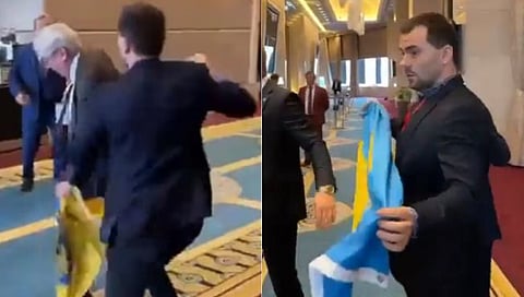 Russia Ukraine War : तुर्कीच्या शिखर परिषदेत युक्रेनच्या खासदाराने रशियाच्या खासदाराचे फोडले थोबाड