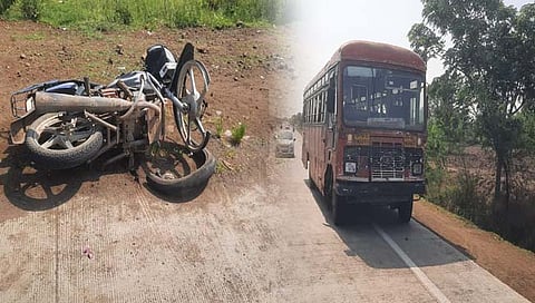 बस-दुचाकीच्या धडकेत एकजण ठार