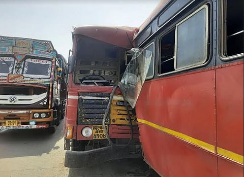 वर्धा-नागपूर मार्ग एसटी अपघात