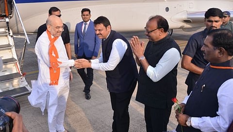 Amit Shah : केंद्रीय गृहमंत्री अमित शाह यांचे नांदेड विमानतळावर स्वागत