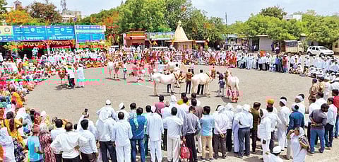 Ashadhi wari 2023 : माऊलींचा पहिला रिंगण सोहळा; दिंडीचे पंढरपूरकडे प्रस्थान