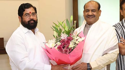 Om Birla meets Eknath Shinde | लोकसभा अध्यक्ष ओम बिर्ला मुख्यमंत्री एकनाथ शिंदेंच्या भेटीला