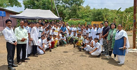 नाशिक : पांजरपोळमध्ये २५०० वृक्षांचे रोपण