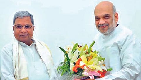 राज्याच्या अन्नभाग्य योजनेत राजकारण नको; सिद्धरामय्या यांची अमित शहा यांना विनंती