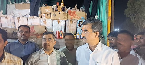 पुणे : खेडशिवापुर टोलनाक्यावर नकली दारूसाठा कंटेनर पकडला