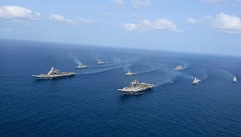 Indian Navy : ‘विक्रांत’सह ‘विक्रमादित्य’ पहिल्यांदाच समुद्रात; नौदलाचा सर्वात मोठा सराव