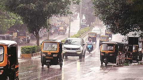 Pune city is lashed with rain on Sunday