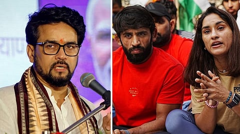 Wrestlers Protest : ‘आम्ही चर्चेसाठी तयार’, केंद्रीय मंत्री अनुराग ठाकूर यांचे कुस्तीपटूंना निमंत्रण