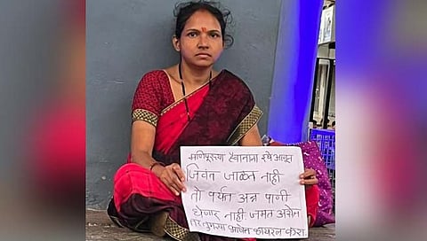 छत्रपती संभाजीनगर : मणिपूर घटनेतील दोषींना शिक्षा देण्यासाठी महिलेचे अन्नत्याग आंदोलन
