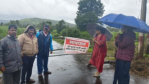 कोल्हापूर : पन्हाळ्यातील पूर परिस्थितीची तहसीलदार शिंदे यांच्या कडून पाहणी