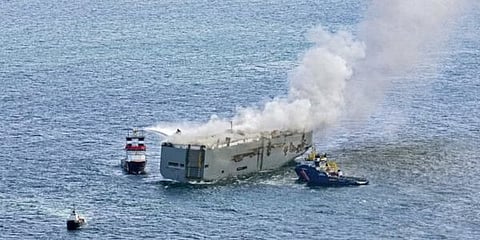Cargo Ship Fire