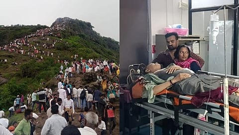 नाशिक : मार्कंडेय पर्वतावरुन दगड अंगावर पडल्याने दोन भाविक जखमी