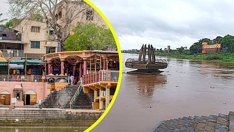 श्रीक्षेत्र नृसिंहवाडी येथील कृष्णा-पंचगंगा पाणीपातळीत पाच फुटाने वाढ | Krishna-Panchganga water level