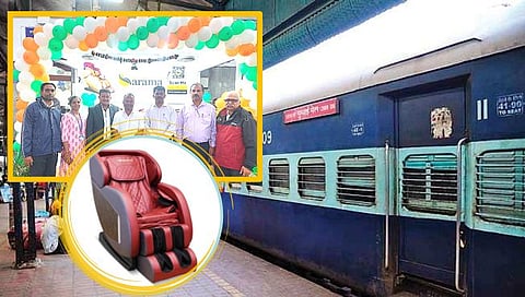 पुणे रेल्वे प्लॅटफॉर्मवर मसाज व्यवस्थेची सोय; प्रवाशांसाठी आराम खुर्चीची सुविधा