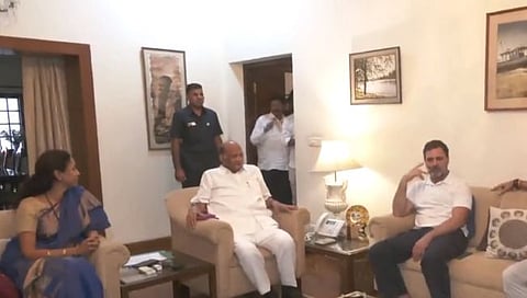 राहुल गांधी यांनी घेतली शरद पवार यांची भेट
