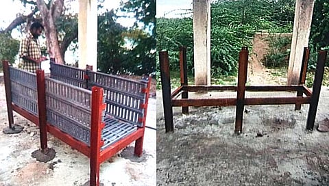 सोलापूर : सांगोल्यात स्मशानभूमीतील शव दाहिनी स्टॅन्ड चोरीला!