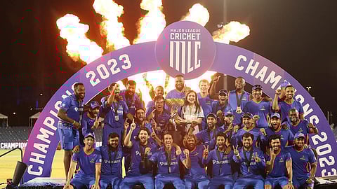 Mumbai Indians New York : ‘मुंबई इंडियन्स’ने अमेरिकेतील टूर्नामेंट जिंकली! निकोलस पुरनचे 40 चेंडूत वादळी शतक