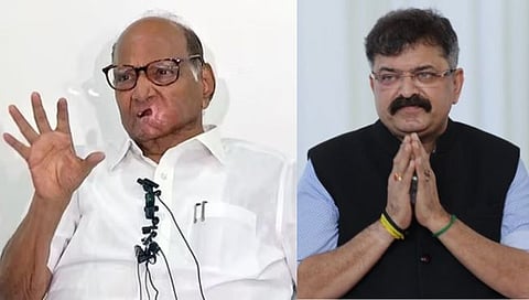 sharad pawar & Jitendra Awhad