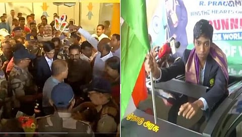 R Praggnanandhaa : आर. प्रज्ञानंदचे चेन्नईत जल्लोषात स्वागत; मुख्यमंत्र्यांनी केले अभिनंदन
