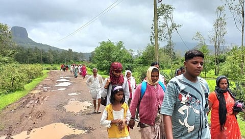 नाशिक : अधिक मासानिमित्त ब्रह्मगिरी फेरी मार्ग फुलला