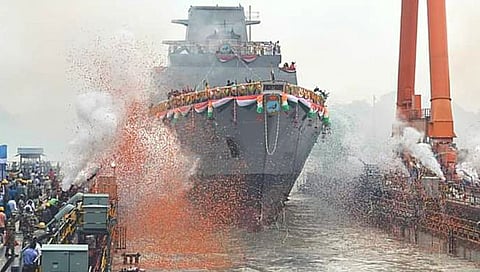 INS Vindhyagiri : विंध्यागिरी युद्धनौका लॉन्च; नौदलात होणार लवकरच सामील